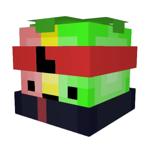 dreamboyka Minecraft avatar head, 3D render