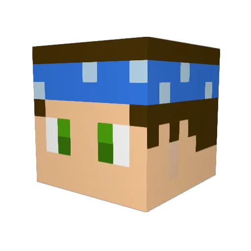 dreamboys Minecraft avatar head, 3D render