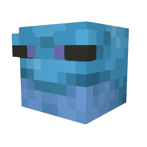 dreamdropping Minecraft avatar head, 3D render