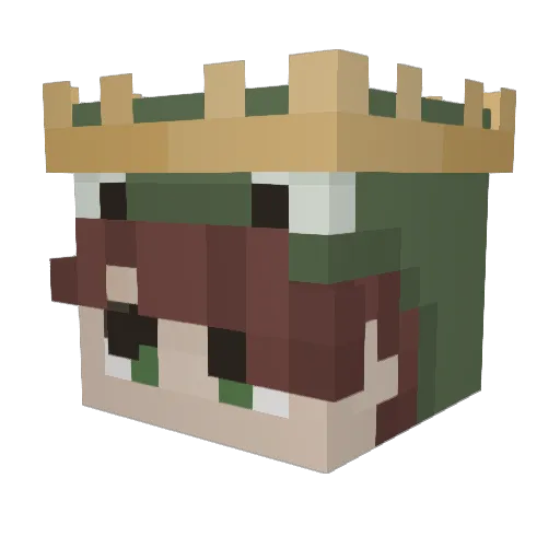 dreamfly Minecraft avatar head, 3D render
