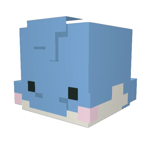 dreaminsea Minecraft avatar head, 3D render