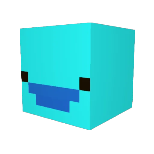 dreamless_ Minecraft avatar head, 3D render