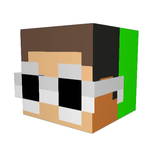 dreamnotfound8 Minecraft avatar head, 3D render