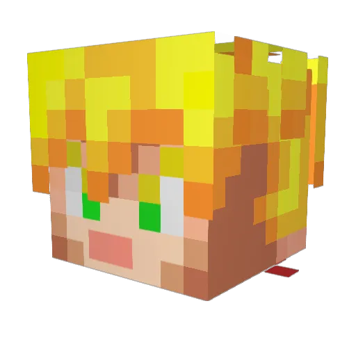 dreamplays Minecraft avatar head, 3D render
