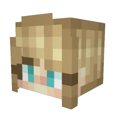 dreamyfluffballx Minecraft avatar head, 3D render