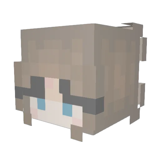 dreamyjean Minecraft avatar head, 3D render