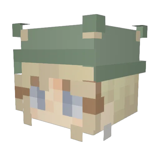 dreamytypist Minecraft avatar head, 3D render
