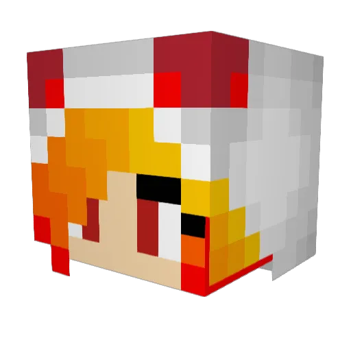 dreeameer Minecraft avatar head, 3D render
