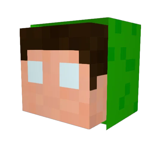 dreispok Minecraft avatar head, 3D render