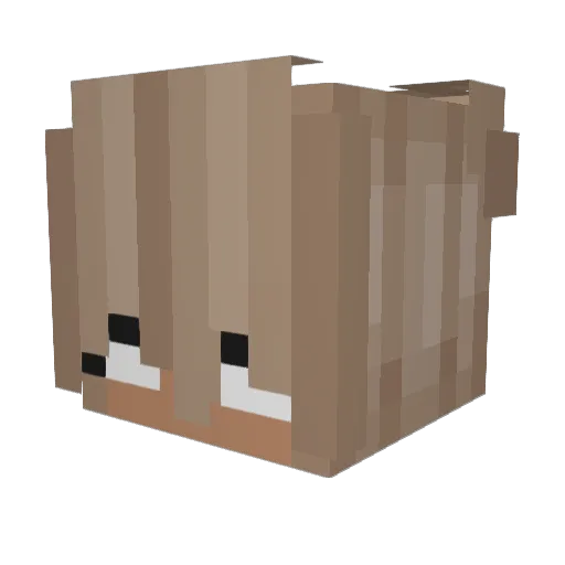 dreistunden Minecraft avatar head, 3D render