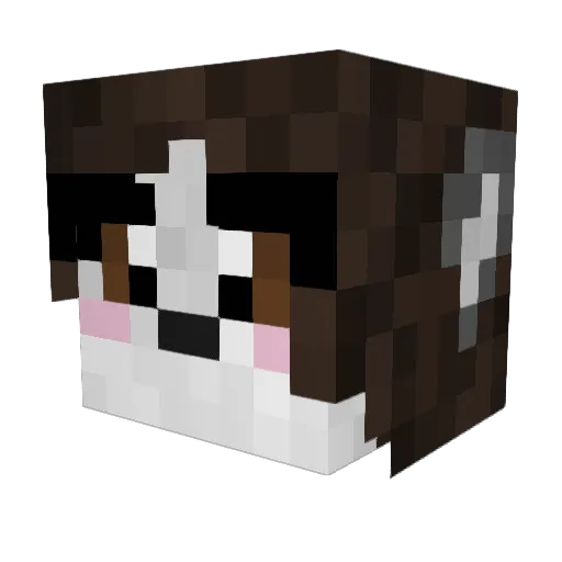 dreituwu Minecraft avatar head, 3D render