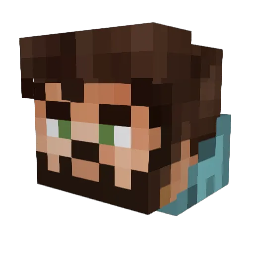 drekac007 Minecraft avatar head, 3D render