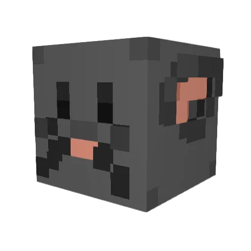 drelekk Minecraft avatar head, 3D render