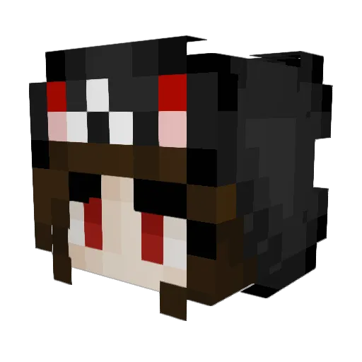 drellsie Minecraft avatar head, 3D render