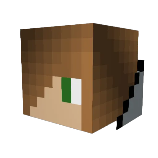 drew39 Minecraft avatar head, 3D render