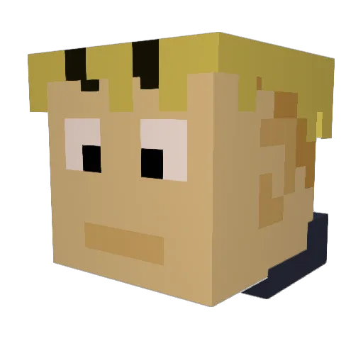 drewAn07 Minecraft avatar head, 3D render