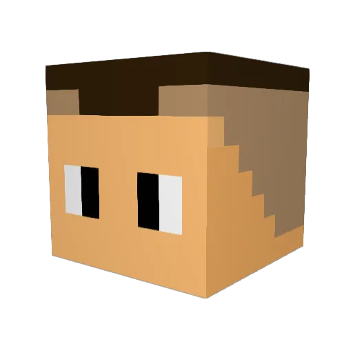 drewbh Minecraft avatar head, 3D render