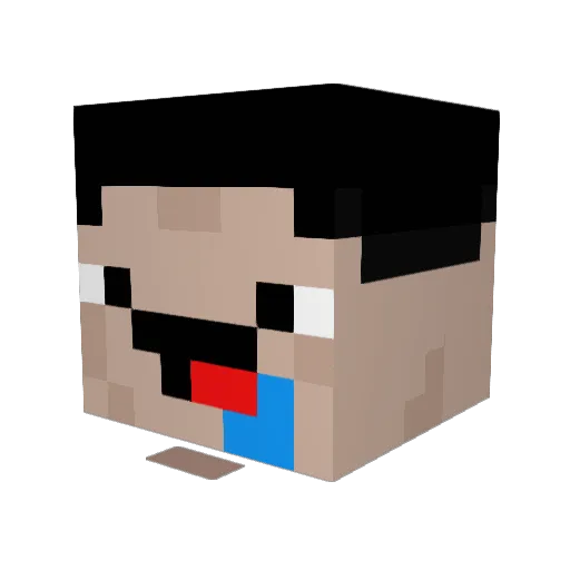 drewhere123 Minecraft avatar head, 3D render
