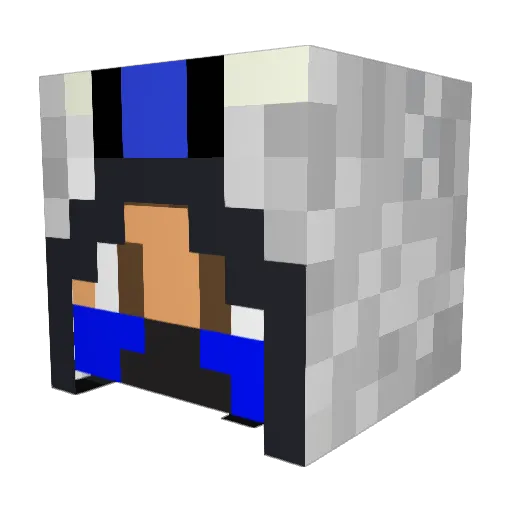 drewhoo6 Minecraft avatar head, 3D render