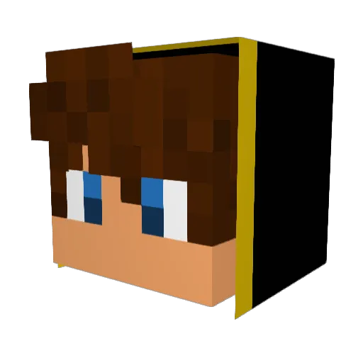 drewirly Minecraft avatar head, 3D render