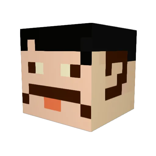 drewkeenan Minecraft avatar head, 3D render
