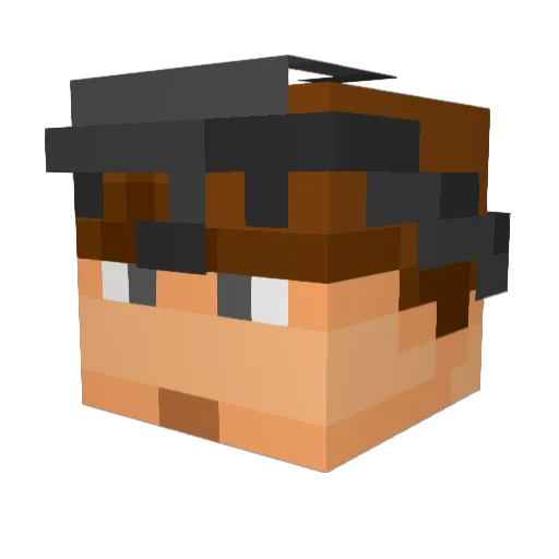 drewnelson25 Minecraft avatar head, 3D render