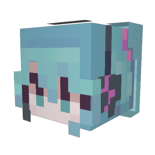 drewwiggles Minecraft avatar head, 3D render