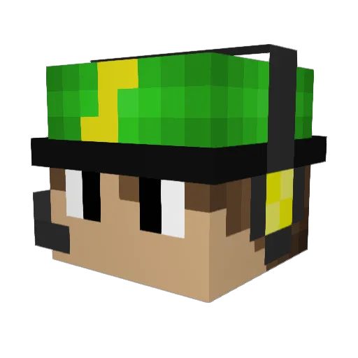 drewzillagames Minecraft avatar head, 3D render