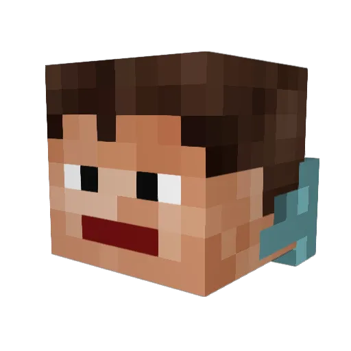 drganso Minecraft avatar head, 3D render