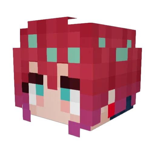 drgn1ks Minecraft avatar head, 3D render