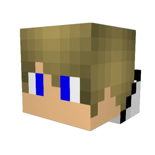 driadh Minecraft avatar head, 3D render