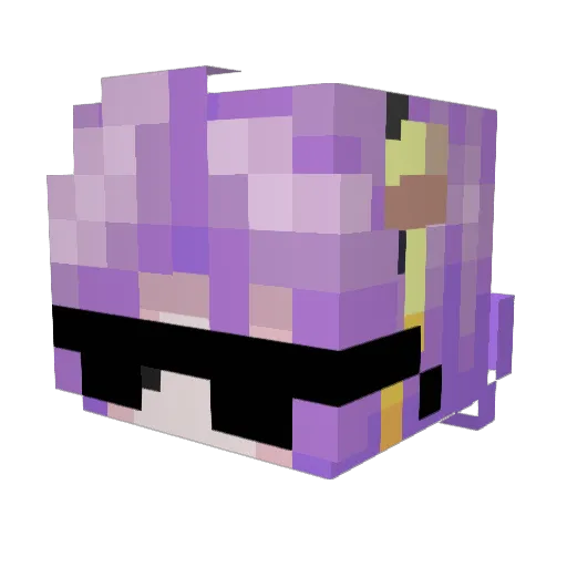 dribles Minecraft avatar head, 3D render