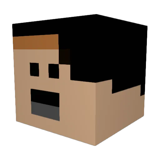 drifterkenji Minecraft avatar head, 3D render