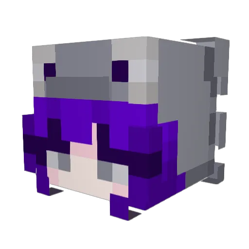 driippie Minecraft avatar head, 3D render