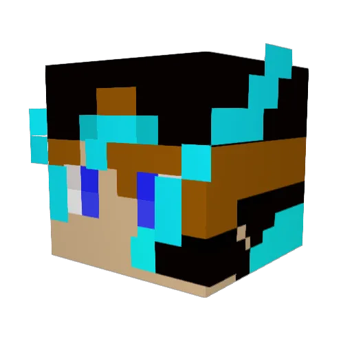 dril42069 Minecraft avatar head, 3D render
