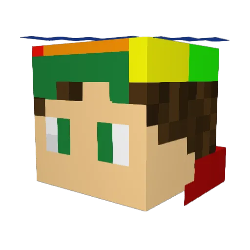 drillerdrew1 Minecraft avatar head, 3D render