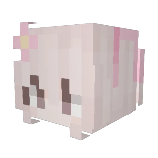 drinkplastic Minecraft avatar head, 3D render