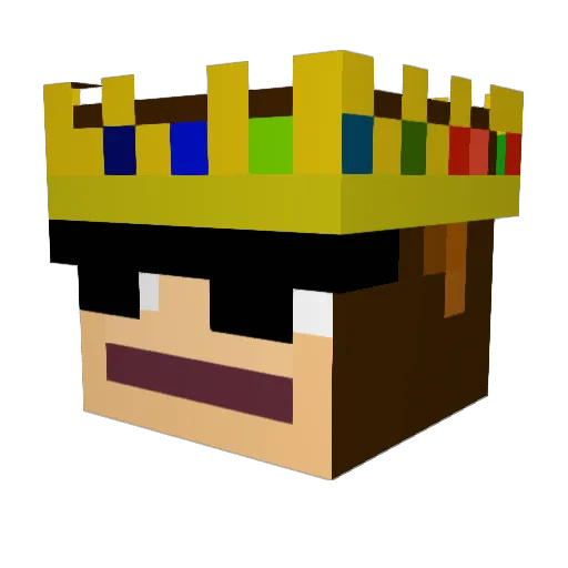 dripWW Minecraft avatar head, 3D render