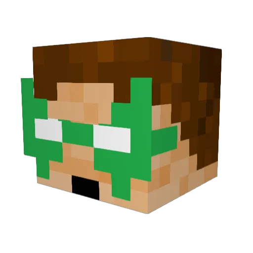 drizzysnake Minecraft avatar head, 3D render