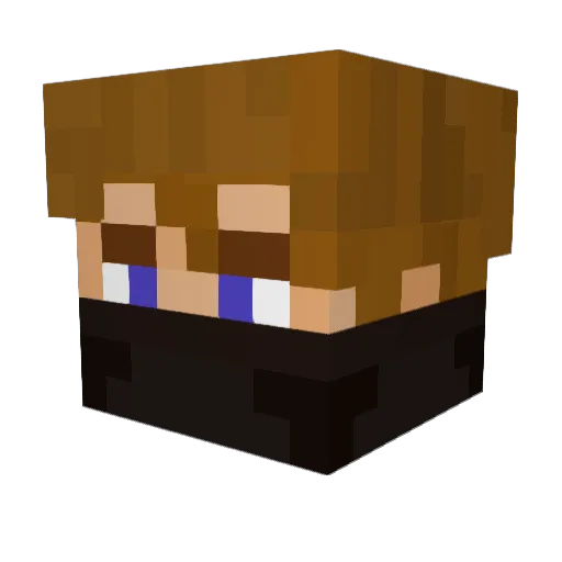drk123456 Minecraft avatar head, 3D render
