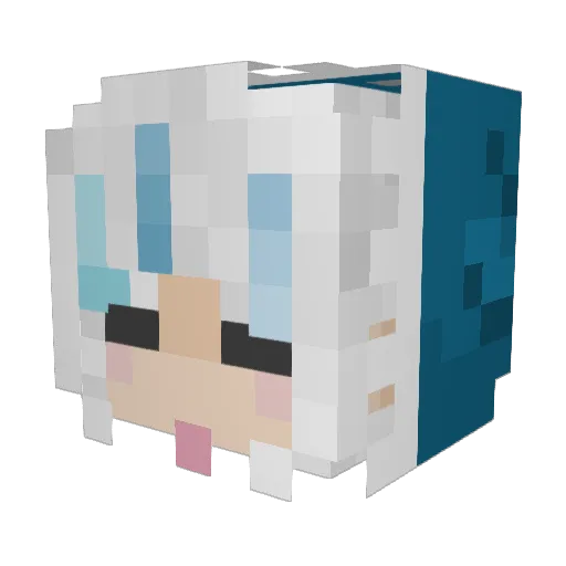 drkiwiii Minecraft avatar head, 3D render