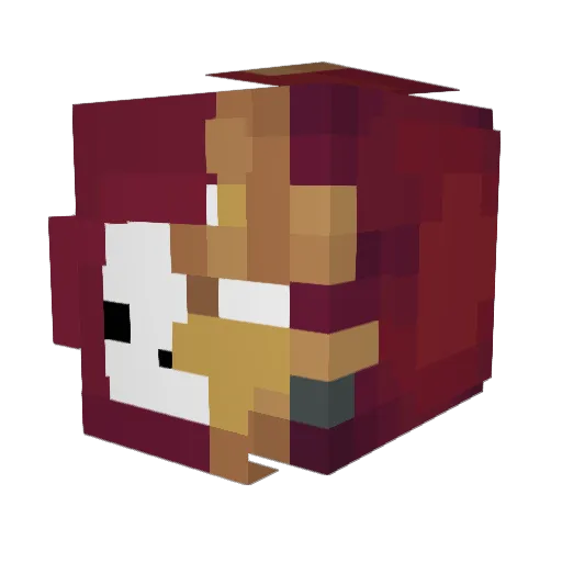 drklzx Minecraft avatar head, 3D render