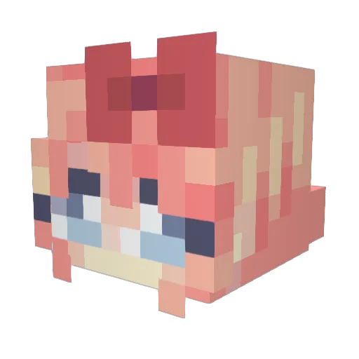 drkprplefr Minecraft avatar head, 3D render