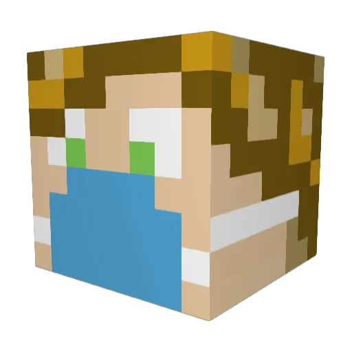 drmarrz Minecraft avatar head, 3D render