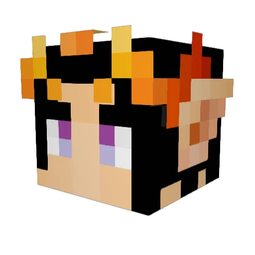 drneko Minecraft avatar head, 3D render