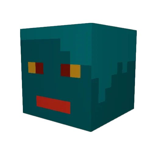 droID242 Minecraft avatar head, 3D render