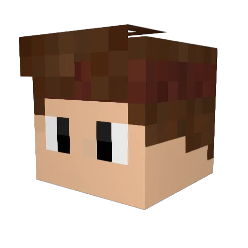 droft100 Minecraft avatar head, 3D render