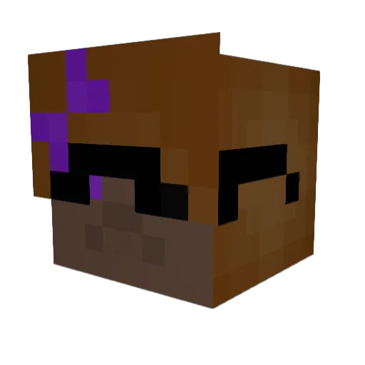 drogadao Minecraft avatar head, 3D render