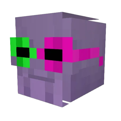 drogafina Minecraft avatar head, 3D render