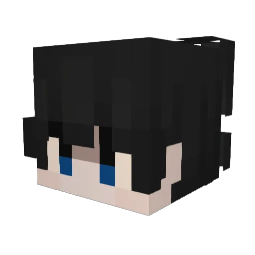 droidcry Minecraft avatar head, 3D render